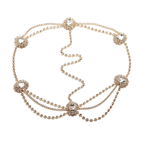 Kvinnor Rhinestone Head Chain Crystal Headpiece