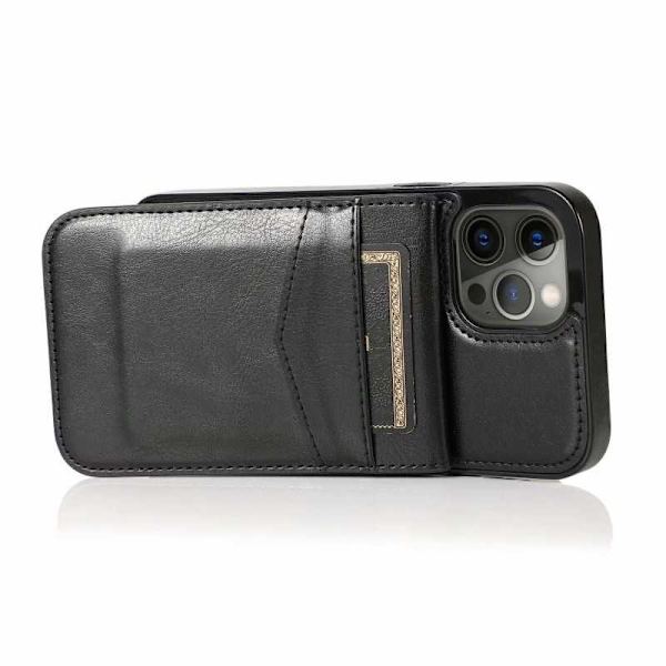 iPhone 12 Pro Max Mobile Case Card Holder 6-COMPARTMENT Retro V3 Rosenguld 100