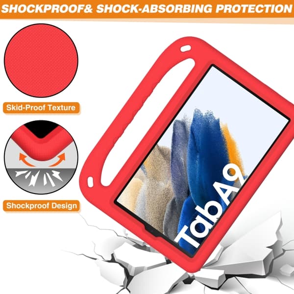 Samsung Galaxy Tab A9 / A11 Shockproof EVA Case with Stand Röd