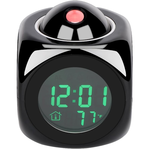 Projection Alarm Clock - Cute Design Desk Clock, Large Screen, Time/Temperature/Alarm/Snooze Display