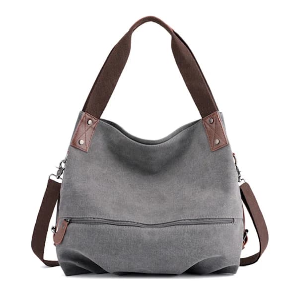 Dameveske i Canvas, Liten Vintage Shopper Skulderveske[co]