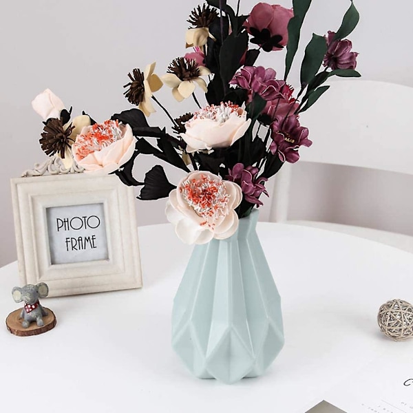 Plastblomvas, imitation keramik blomkruka, blomsterarrangemang vaser blomvas dekoration