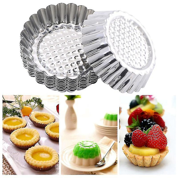 20 stk kakeform i aluminium, non-stick eggformer - gjenbrukbare bakeformer