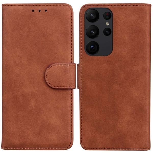 Samsung Galaxy S23 Ultra Etui Læder Brun