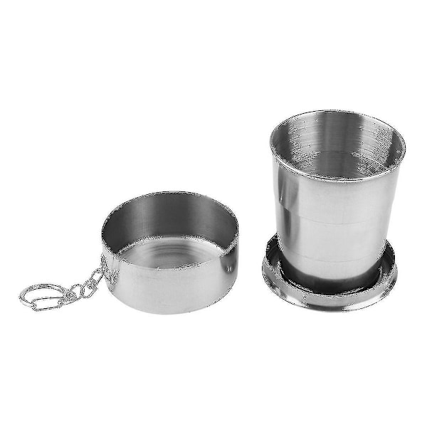 150ml Metall Stål Fällbar Kopp 3 Sektioner Bärbar Set Munsköljningskopp Tvättkopp