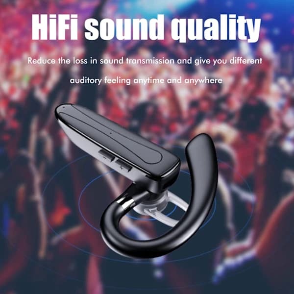 Bluetooth 5.1 Enkelt Öra Trådlöst Headset ENC Brusreducerande Hörsnäcka för Affärssamtal[co]
