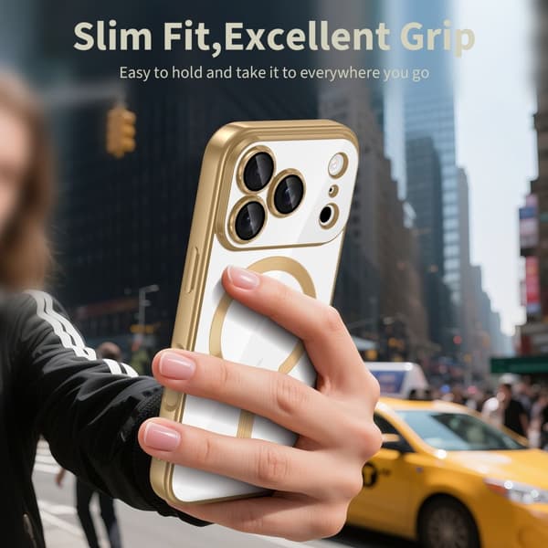 Tech-Protect iPhone 17 Pro Max Deksel MagSafe MagFlex Shiny Gold 60