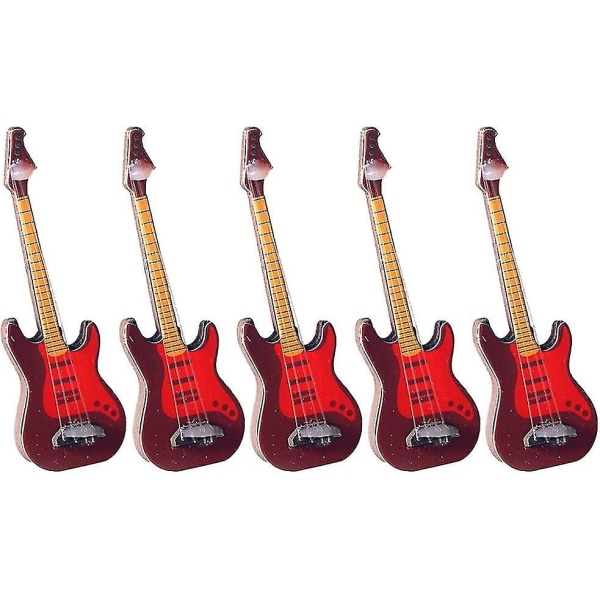 5pcs Handcraft 1:12 Musical Instrument Electric Guitar For Dollhouse Furniture Mini Miniature