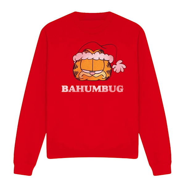 Garfield Unisex Voksen Bahumbug Sweatshirt S Rød Red S