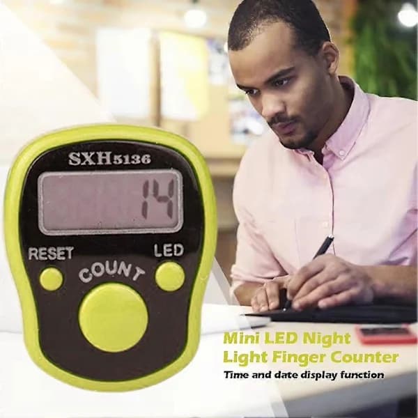 LED Muslimsk Teller Fingerring Håndteller Digital Tasbih