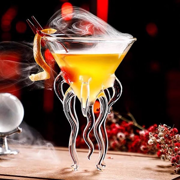 Cocktailglas, manet-cocktailglas med fod, transparent