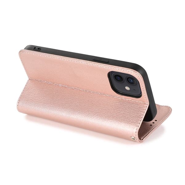 Stylish Practical Wallet Case - iPhone 12 Mini Svart