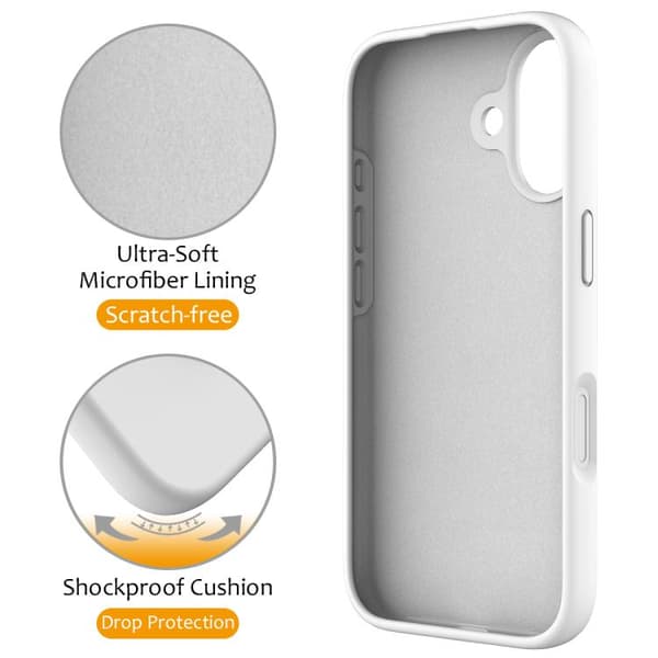 iPhone 17 Deksel - Flytende Silikon med MagSafe Magnetisk Ringholder