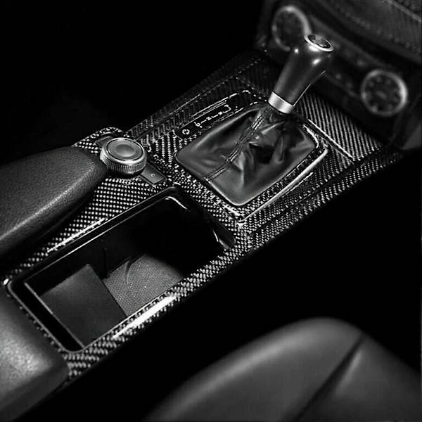 ABS Kulfiber Gear Shift Panel Trim Sæt til - C Klasse W204 2007-2013[co]