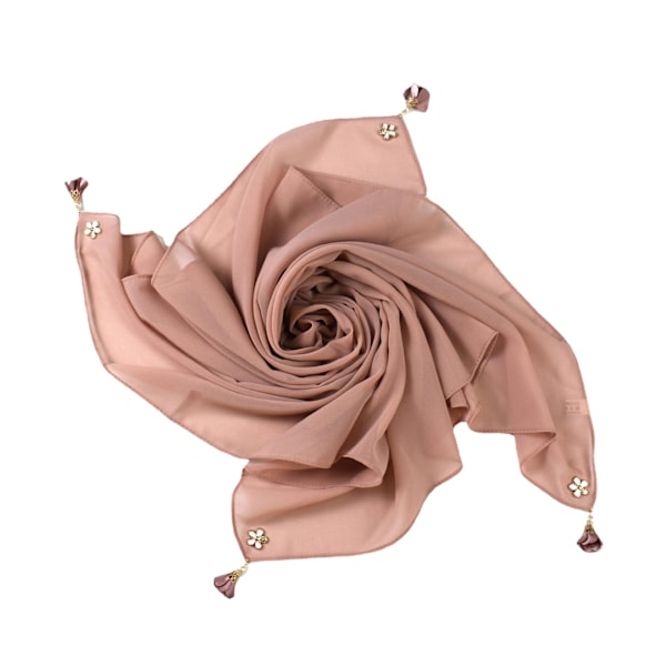 Kvinde Mode Solid Chiffon Firkantet Hovedtørklæde Letvægts Hals Tørklæder Hår Bandana Halstørklæde Hovedbånd Stof （2stk）