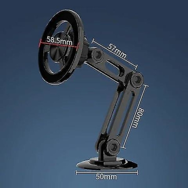 Universell 360 Pro magnetisk sugetelefonholder til bil, 2023 oppgradert dashbord frontrute biltelefonholderfeste med justerbar arm