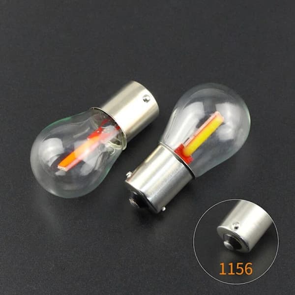1156 Ba15S Blinkerslampa Backljus Vit LED[co]