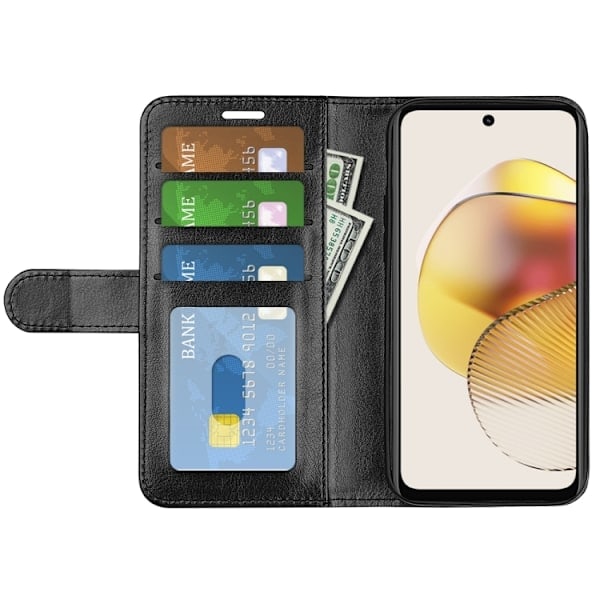 Motorola Moto G73 5G Etui Crazy Horse Læder Sort