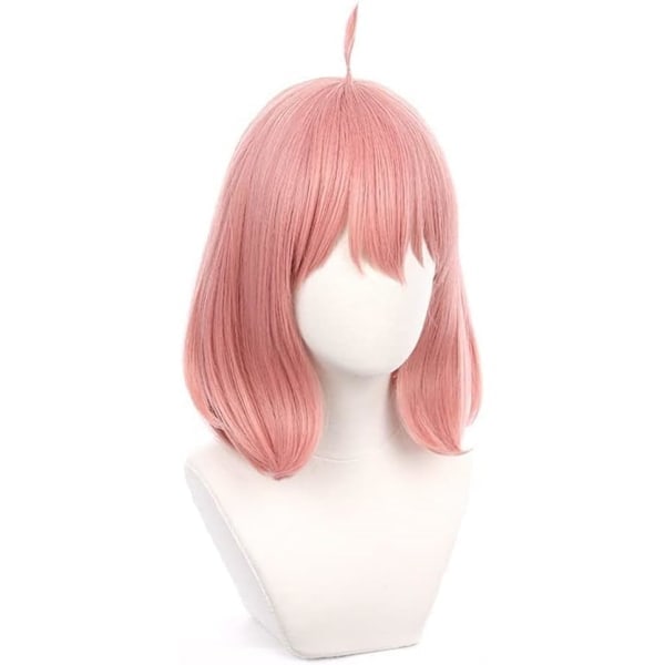 Anime Cosplay Parykk Rosa Kort Syntetisk Hår for Halloweenfest