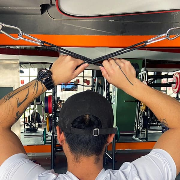 1 par Biceps Triceps Trækreb Single Grip Reb Nedtræk Kabel Gym Tilbehør[co]