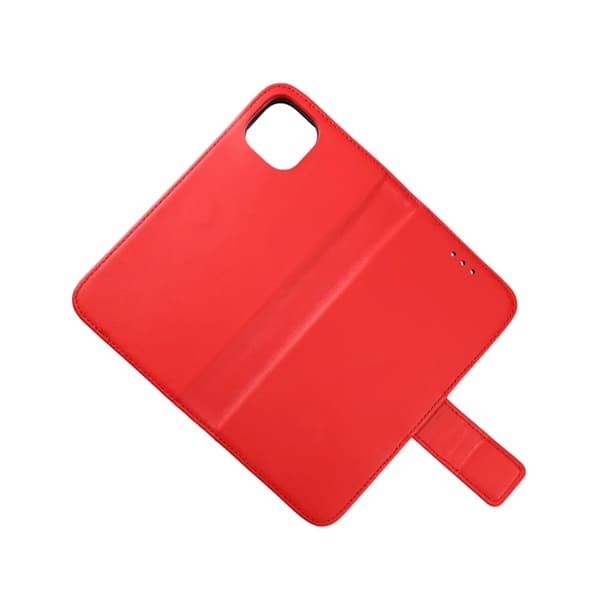 iPhone 13 Mini Wallet Case Leather Rvelon - Red Röd red
