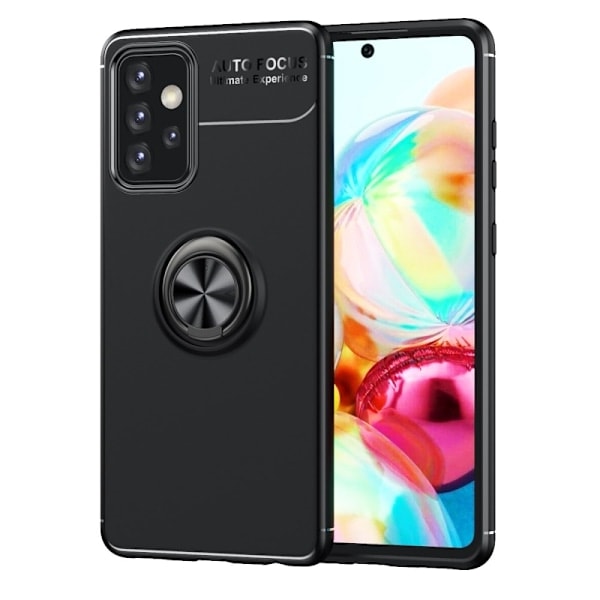 Samsung Galaxy A52 / A52s - Sormuskuori - Musta Black Svart