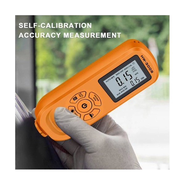 Digital tjockleksmätare för beläggning 0,01 mm/1 mil Tjockleksmätare&horisontell skärm Lcd-display Kalibrering