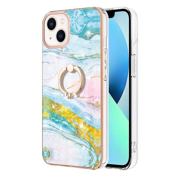 iPhone 15 Cover Ring Marmor Grøn