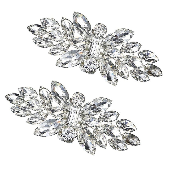 2 Pieces High Heel Shoe Buckles Elegant For Rhinestone Shoe Clips For Wedding Shoes