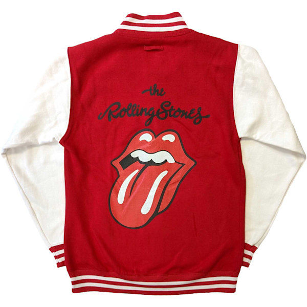 The Rolling Stones Unisex Aikuisten Classic Tongue College-takki S Punainen/Valkoinen S