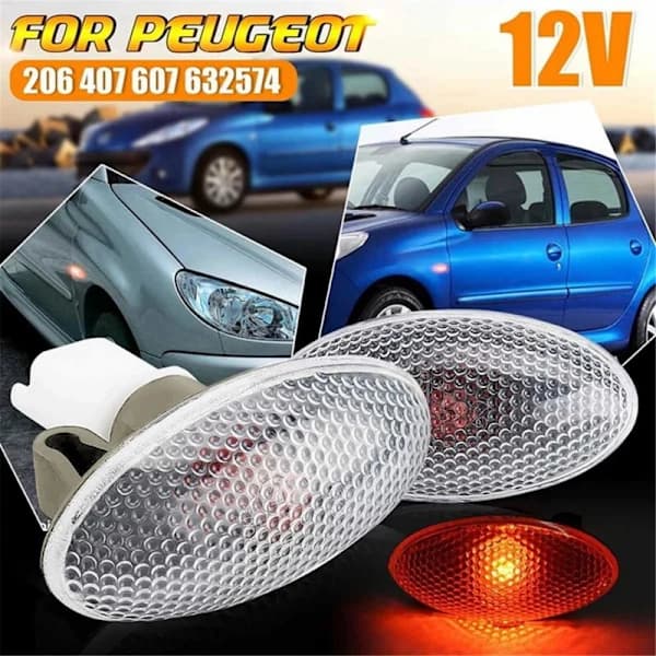 632574 4 x Sidemarkeringsblinklys Repeater Indikatorlampe til 206 407 607[co]