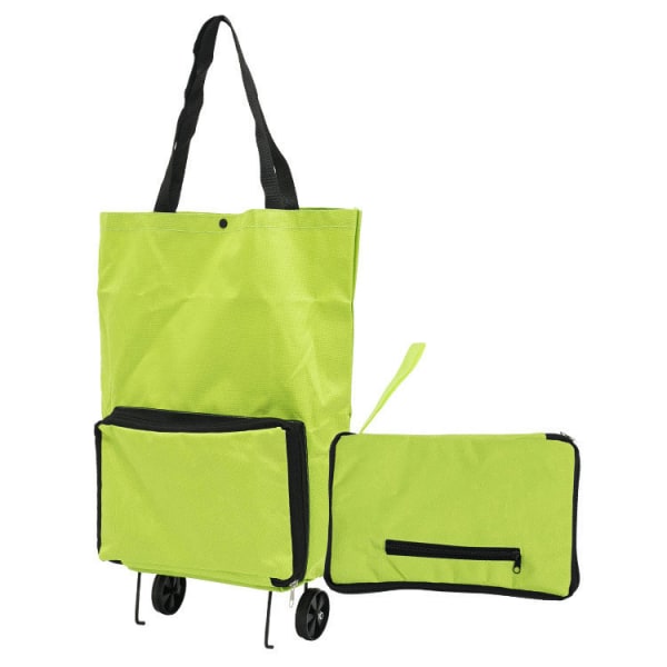 Bärbar väska med hjul, hopfällbar shoppingväska med stor kapacitet, handtagsväska för vagn