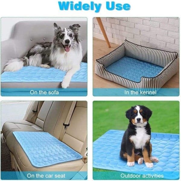 Blå 70*100CM Hundekølemåtte Kat Kølemåtte Gel Coo