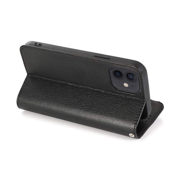 iPhone 12 Mini - Tyylikäs ja kätevä lompakkokotelo Svart