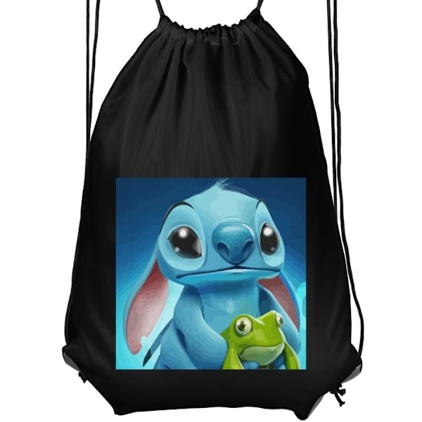 Gymväska | Lätt Träningsväska för Vuxna Stitch och groda svart Vuxen