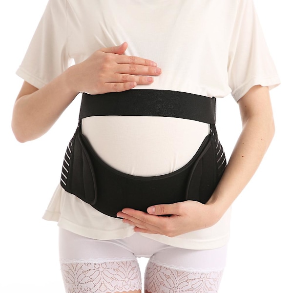 Care Pregnancy Support Maternity Belt, Waist/Back/Abdomen Band, Belly Brace, Black, Size XL