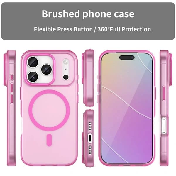 iPhone 17 Pro Deksel MagSafe Hybrid Matt Rosa