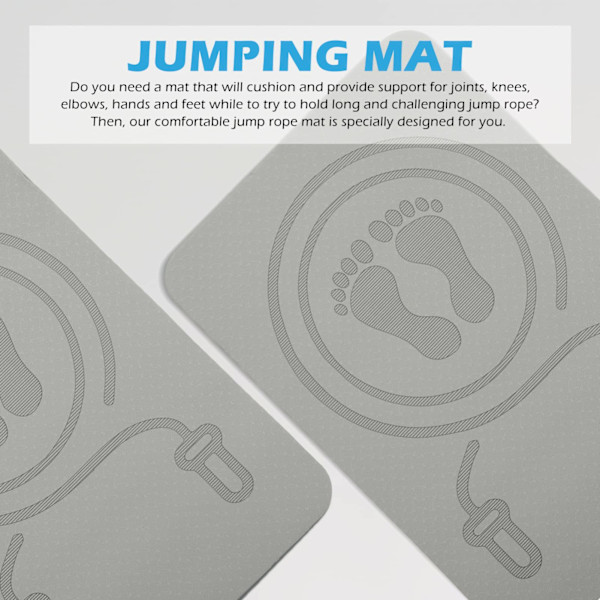 Fitness Hopprep Matt Rep Hoppning Matt Halkskydd Absorption Inomhus Utomhus Vadderad Träningsmatta för Cross Rope Övningstillbehör