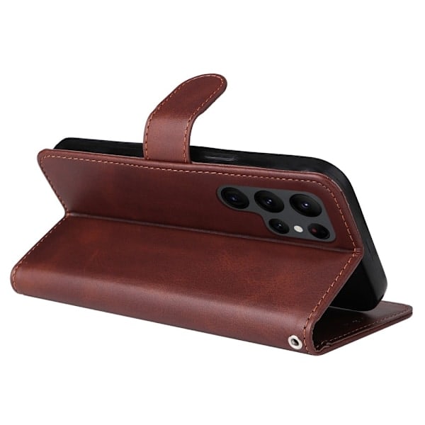 Samsung Galaxy S23 Ultra Etui Læder Brun