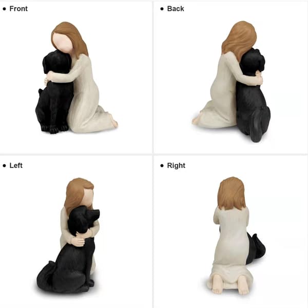 Hundeengelstatue - Minnesmerke for vennskap, håndskåret