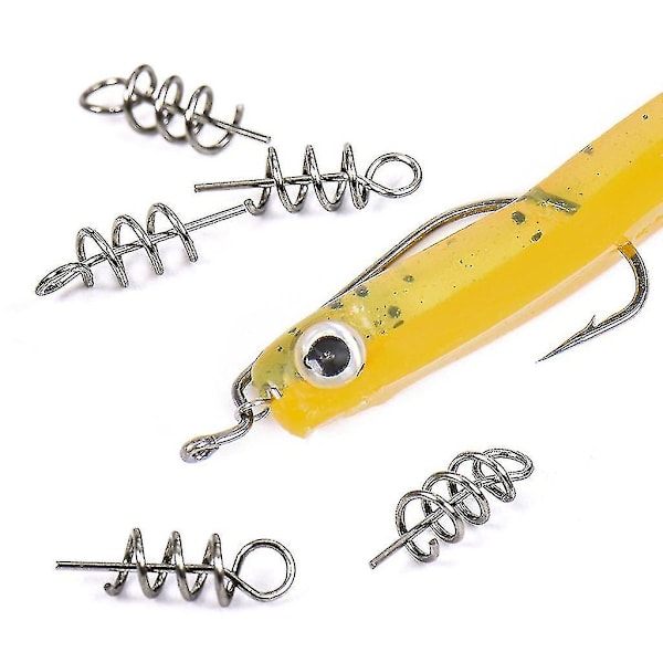50 st 14 mm fiskebeten lockbete rigg fast låsnål fjäder twist lock fiske