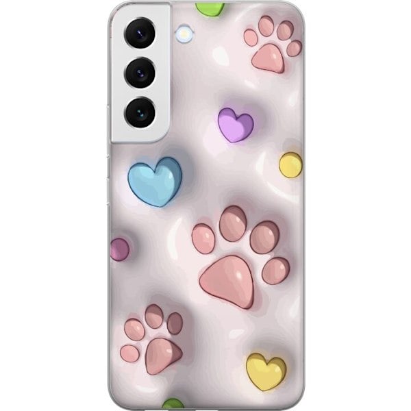 Samsung Galaxy S22+ 5G Läpinäkyvä Kuori Pörröiset Tassut