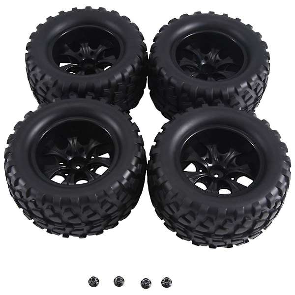 12mm Hex Rc Hjul Och Däck 1/10 Skala Rc Lastbilsdäck Hjul För Stampede Hoss 2wd Vxl Däck,a