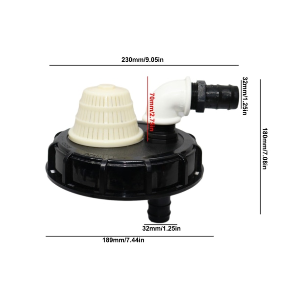 Slitstarkt IBC-tanklock Grovgängad cap IBC