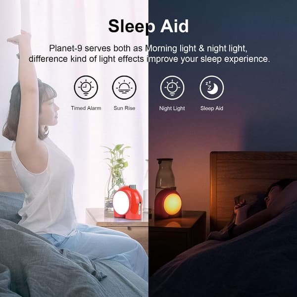 Trådløs smart bordlampe, programmerbar RGB LED-omgivelseslys,