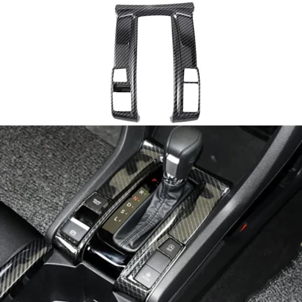 Gear Shift Panel Frame Carbon Fiber Car Center Console Trim For 2016-2019 Left Driving[co]