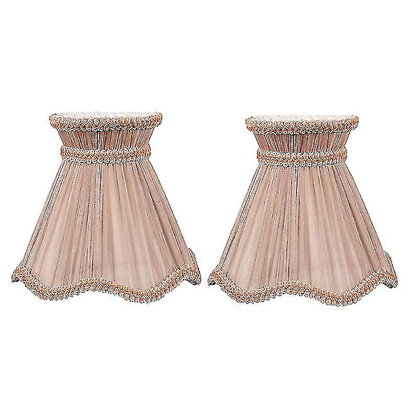 Ljuskrona Lampskärm Set med 2 Klämma på Drop Light Lampskärm Vägglampa Tyg Ljusskärm TA