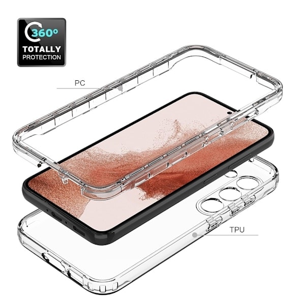 Samsung Galaxy S23 Deksel Støtsikker Hybrid Tonet Svart