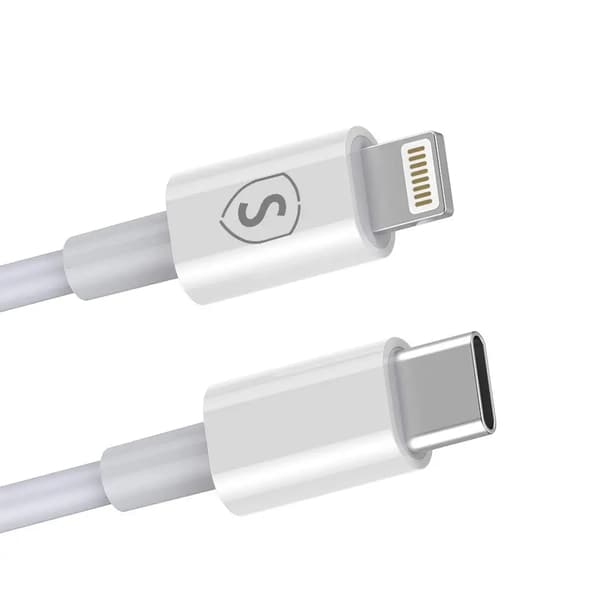 SiGN USB-C til Lightning-kabel 20W, 3m - Hvit