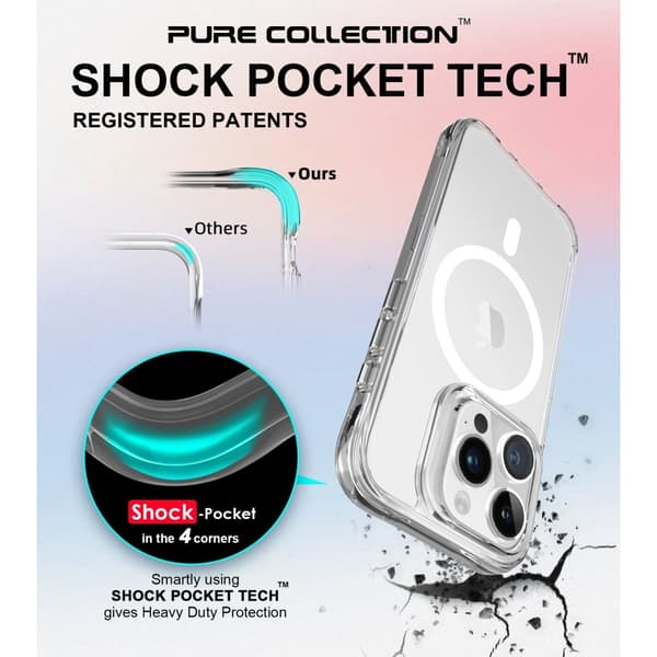 iPhone 16 Pro Cover MagSafe Transparent 34